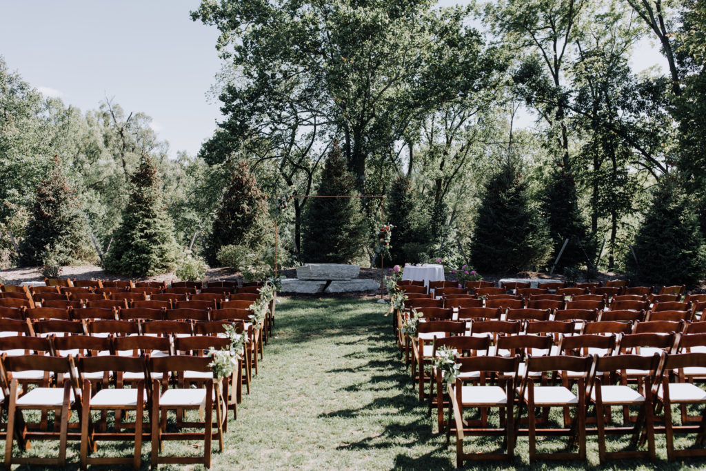 Outdoor ceremony at Venue3Two
