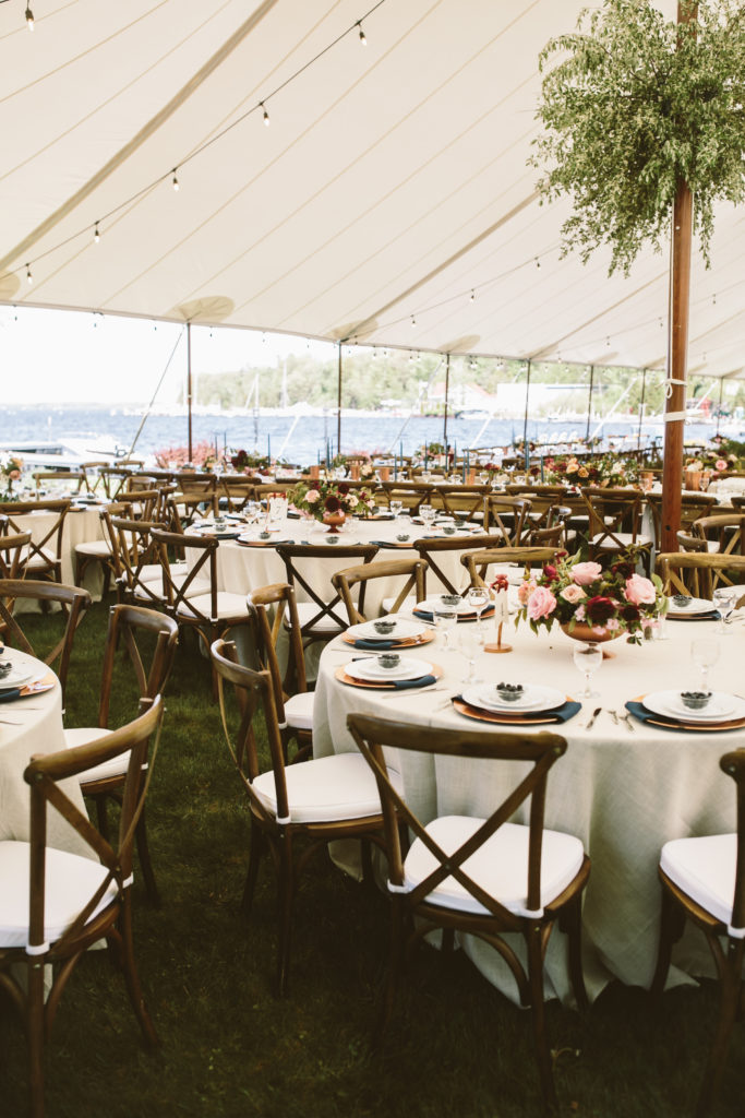 Tented reception layout