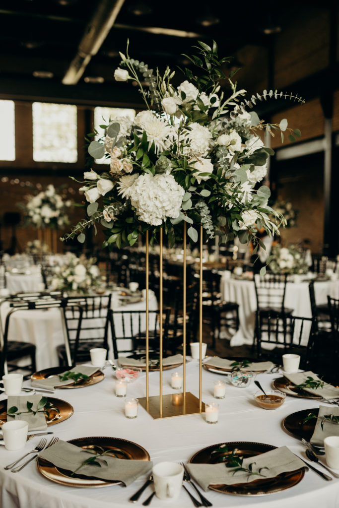 Tall centerpiece on Gold stand